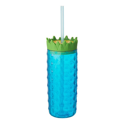 Straw tumbler Pineapple Clear Tumbler 470ml|cool gear Cool gear